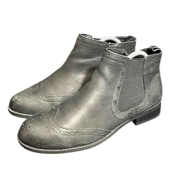 Vionic Women's Ankle Chelsea‎ Boot Sawyer Size 10 Black Leather Wingtip - Picture 1 of 7